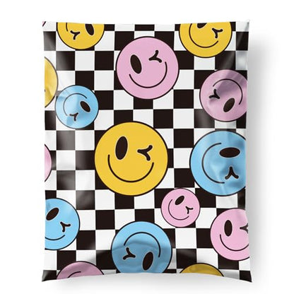 Fuxury Poly Mailers 14.5x19" 50pcs,Cute Shipping Bag for Clothes,Smiley - color: Smile Face, size: 14.5x19" 50pcs