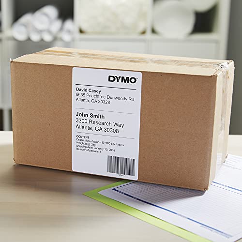 DYMO Authentic LW Extra-Large Shipping Labels, for LabelWriter 5XL and 4XL Label Printers Only, 4" x 6", White, 1 Roll of 220