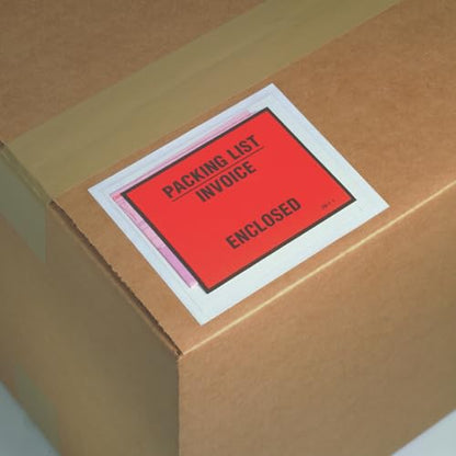 3M Full-Print Packing List Envelope, 4-1/2 in. x 5-1/2 in. (Orange) / 100 envelopes