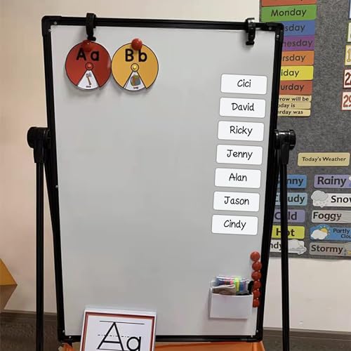 Larger Magnetic Dry Erase Labels 12"x 4" White, Big Dry Erase Magnetic Labels for Whiteboards, Fridge, School Classroom, Pack of 10 - color: White, size: 12 x 4 Inch