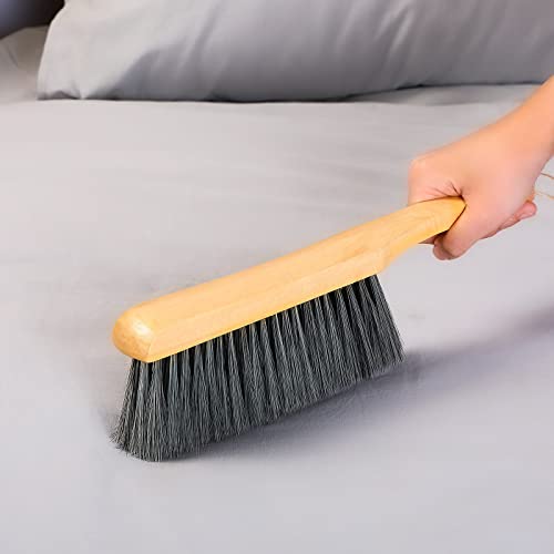 Patelai 2 Pcs Wooden Bench Brushes Fireplace Brush, Gray - color: Gray