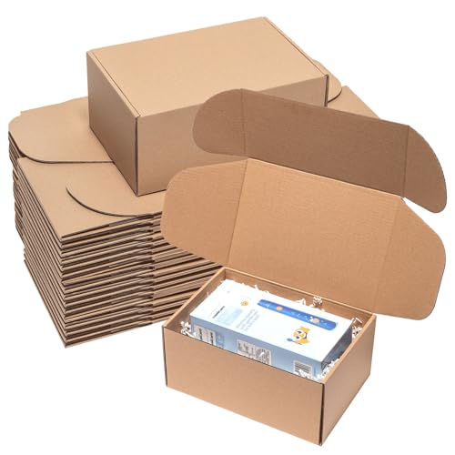 Wowxyz Brown Shipping Boxes 9x6x4" 30 Pack Corrugated Cardboard Mailers - size: 9x6x4"