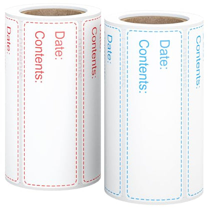1"x3" Freezer Labels, 175/Roll, Write-On for Kitchen, Containers - color: 2-colors