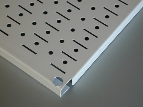 Wall Control Narrow Pegboard Rack 8in x 32in Beige Metal Pegboard Runner Tool Board - color: Beige