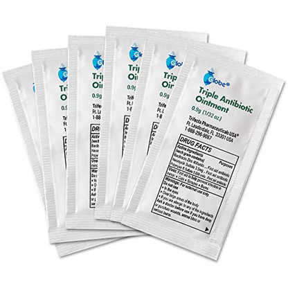 Globe Triple Antibiotic Ointment 0.9g Packets, First Aid 144-Count