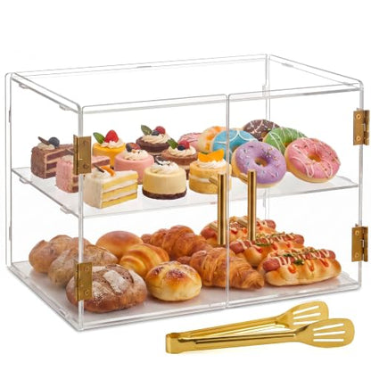 2 Tiers Countertop Bakery Display Case - size: 2 Tiers