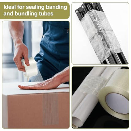 Treela 20 Rolls Filament Strapping Tapes Bulk 3 Inch X 60 Yards 5.5 Mil - size: 3 Inch x 60 Yards