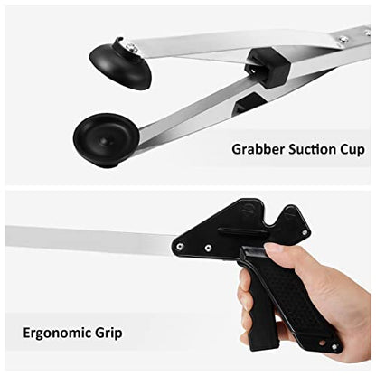 Sabary 5 Pack Suction Cup Grabber Reacher Tool Trash Picker,Black,35inch - color: Black, size: 35 Inch