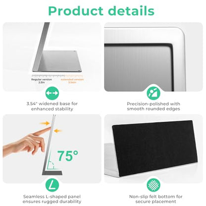2pack 11"x17" Metal Tabletop Sign Holder with Stainless Steel Frame Menu Board Poster Display Stand for Office Store Restaurant Hotels - size: 2Pack 11"x17"