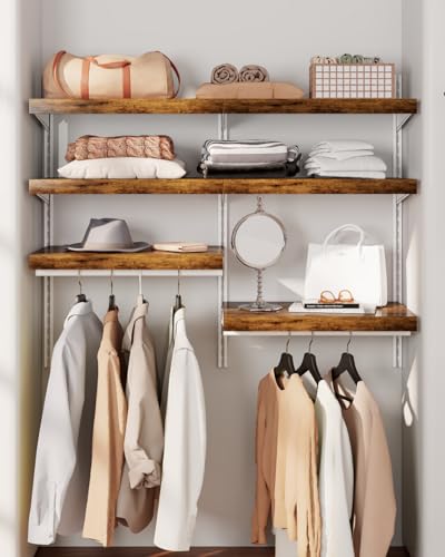 Wire Shelf Cover – Engineered Wood Wire Rack Covers for Shelves, Rustic Farmhouse Style for Pantry, Closet (5, 36" W × 12" D) - size: 36"W × 12"D
