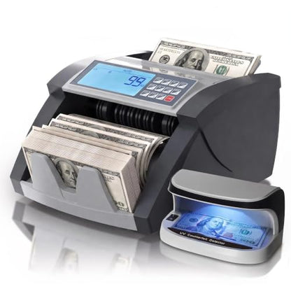 Money Counter Machine Pro with Value Count for Dollar Euro Accurate 110V