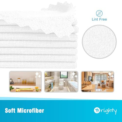 Orighty Microfiber Cleaning Cloth Bulk, 200 Pack, 11.5x11.5 inch, White - color: White, size: 200 Pack