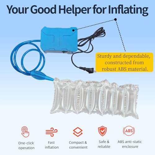 Inflatable Bubble Cushioning Wrap Roll Heavy Duty Bottle Shipper Protector Sleeve 12"x164' Large Size Air Bubbles Packing Supplies for Fragile Items, Air Pillows for Shipping Moving Packaging - size: 12"x164'
