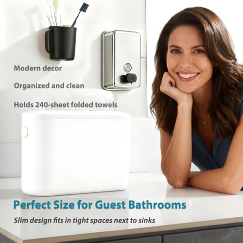 Multifold Paper Towel Dispenser Countertop Compact for Kitchen Lavender - color: D-24 Lavender