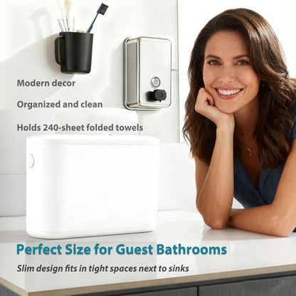 Multifold Paper Towel Dispenser Countertop Compact for Kitchen Lavender - color: D-24 Lavender