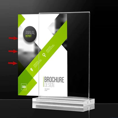 24 Pack 8.5 x 11 Inches Acrylic Sign Holder Clear T Shaped Sign Holder Table Menu Display Stand Double Sided Picture Flyer Sign Holder for Office Store Restaurant Hotels (24, 8.5 x 11 Inches) - size: 8.5 x 11 Inches