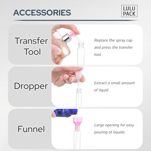 8ml Travel Perfume Bottle Refillable, Atomizer Sprayer for Cologne 3PCS - color: Wine Red, Rose Red, Pink