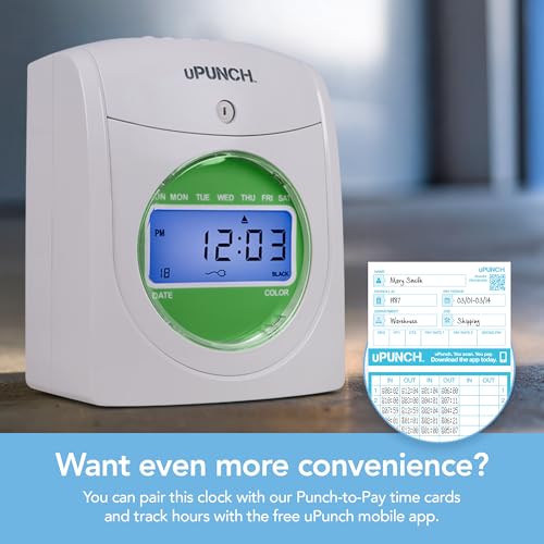 uPunch 300 Time Cards for Green HN3000 AutoAlign Time Clocks (HNTCG1300) - color: 300 Upunch Time Cards