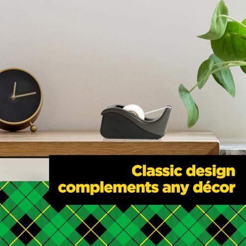 Scotch Desktop Tape Dispenser, Black Two-Tone, 1 Dispenser/Pack (C60-BK) - size: Up To 3/4 In