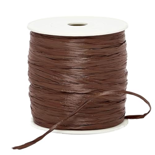 Brown Raffia Ribbon 1/4" X 100 Yards - color: Brown