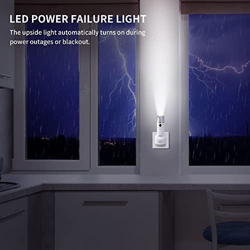 Emergency Flashlights for Home Power Failure, 3 in 1 Emergency Flashlights, Plug in Flashlight for Emergency, Power Failure Lights, LED Rechargeable Flashlight, Perfect for Hurricanes, 3 Pack