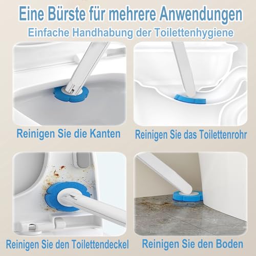 72 PCS Toilet Brush Refills,Toilet Cleaner Refill Pads Disposable Toilet Cleaning System Toilet Bowl Cleaners Scrubbing Pads for Bathtub Wash Basin(Only Refills，Only Fits for Ucaimao)-Blue - size: 0 set+72 refills-Blue