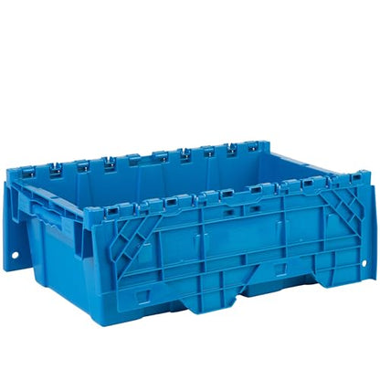 HE HUDSON EXCHANGE 19.6x11.6x7.3” (5 Pack, 3.7 Gallon) Tote with Attached Lid, Blue - color: Blue