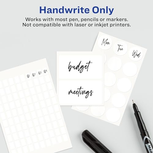Avery Multi-Use Removable Labels, 1" x 3", White, Non-Printable, 72 Blank Labels Total (6728) (Pack of 2) - size: 1 x 3 Inch (Pack of 2)