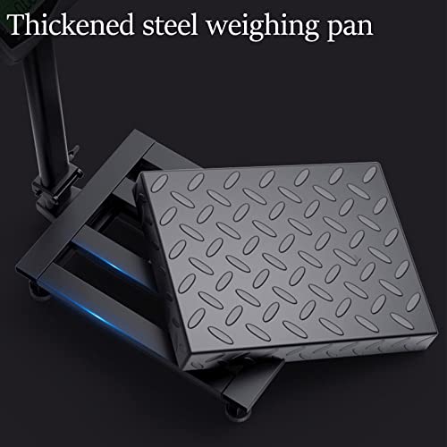 660lb Industrial Platform Scale with Removable Guardrail, LB/KG - color: Black-A