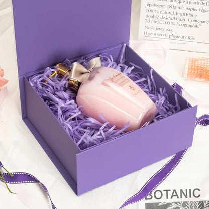Purple Gift Boxes with Lids Pack of 3, 6x6x3 In Small Gift Box with Ribbon - color: Purple-3P