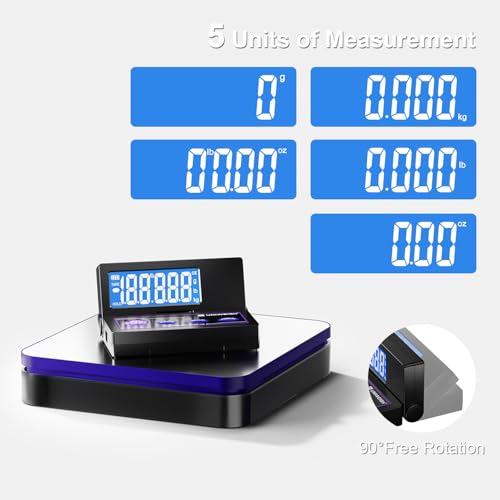 UNIWEIGH Digital Wireless Shipping Postal Scale 110lbs/0.1oz Accurate - color: black+purple+stainless steels