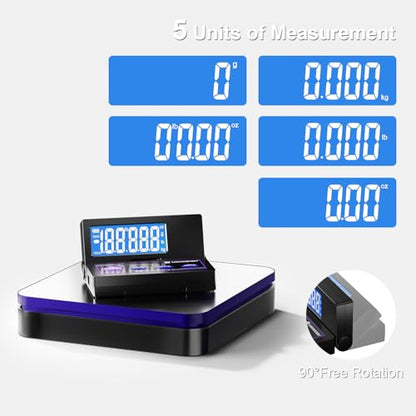 UNIWEIGH Digital Wireless Shipping Postal Scale 110lbs/0.1oz Accurate - color: black+purple+stainless steels