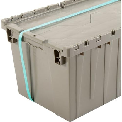 Monoflo Global Industrial Distribution Container With Hinged Lid 23-3/4x19-1/4x12-1/2 Gray