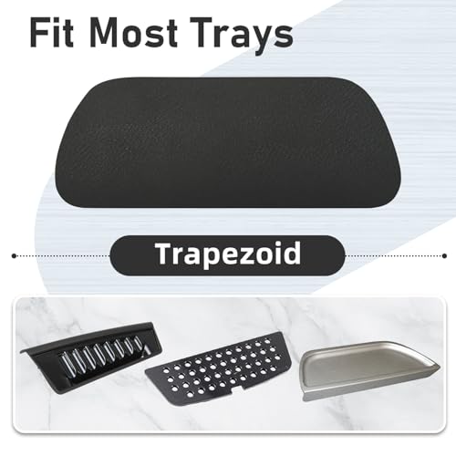 LOPNUR 2 Pack Refrigerator Drip Tray Catcher, Large 9x3.1" Trapezoid, Black - color: Black, size: Trapezoid - 9"x3.1"