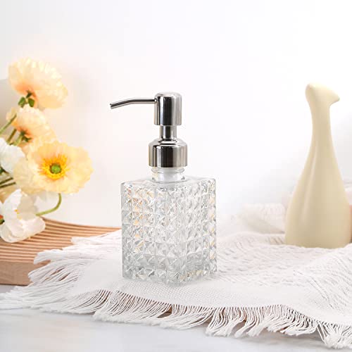 YunNasi Soap Dispenser with Pump, Clear Crystal Design, Refillable - color: Style 4