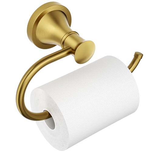 BESy Toilet Paper Holder Wall Mounted Bathroom Tissue Holder Brushed Gold - color: Brushed Gold