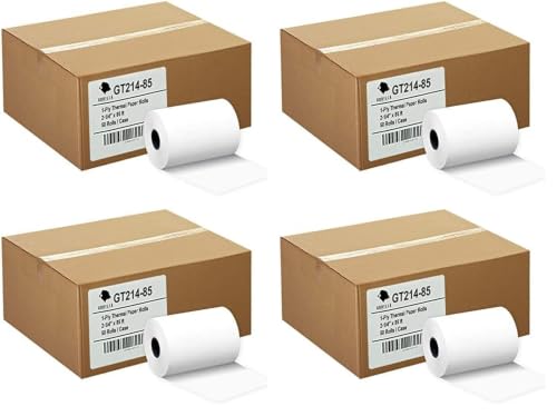(50) Gorilla Supply 2 1/4 x 85 Thermal Paper Receipt Rolls Clover Mini Verifone VX510 VX570 FD50 T4220, 2.25 x 85 ft, POS/Cash Register Paper, BPA Free, 50 Rolls (Pack of 4) - size: 2 1/4" X 85' (Pack of 4)