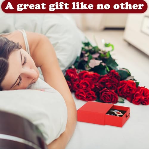 Nsmykhg Jewelry Gift Box Velvet-Lined,12 Pack Compact Drawer Style for Earrings & Rings, Necklace & Bracelet Organizer, 3.93x3.93x1.65 Inches, Stackable Elegant Jewelry Display & Storage Box (Red) - color: Red