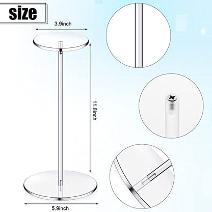 Yookeer 2 Set 12 Inch in Height Acrylic Stand, Round Bottom - color: 12 Inch in Height, style: Round Bottom