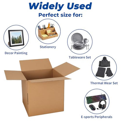 CRUGLA 10x8x8 Shipping Boxes 25 Pack, Brown Corrugated Cardboard Boxes with Side-Lock and Pre-Applied Double-Sided Tape, Easy Assemble Packing Mailer Boxes for Small Business Shipping - size: 10x8x8 Inch 25 Pack