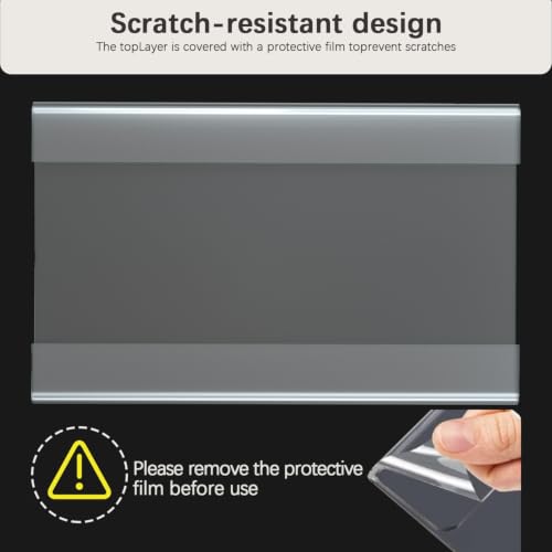 5x7in Wall Acrylic Sign Holder Horizontal, 10 Pack - size: 5X7