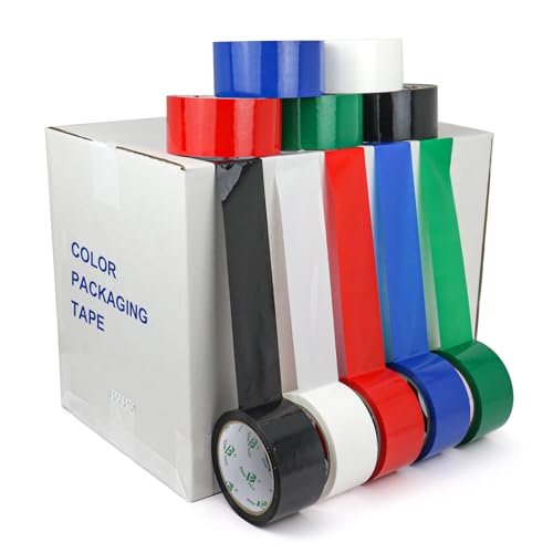 BOMEI PACK 3 Rolls Blue Heavy Duty Packing Tape with red Dispenser, Packaging Tape 1.88 Inches x 55Yards, 2.5mil Industrial Shipping Tape for Moving Shipping, Office & Storage - color: blue