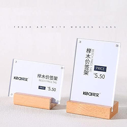 2 Pack Acrylic Label Holder(90*60mm/3.54x2.36 inches)