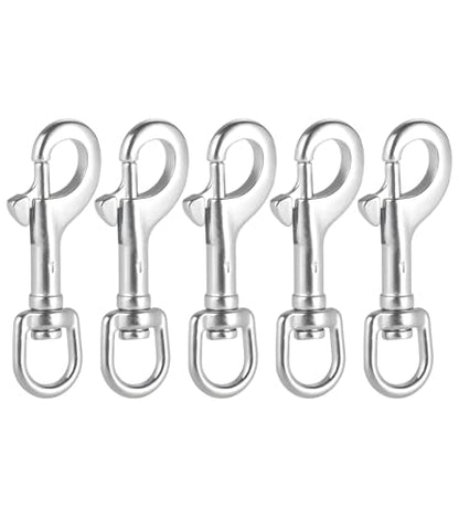 5PCS Single Ended Swivel Eye Bolt Snap Hook,Heavy Duty Trigger Spring Clip