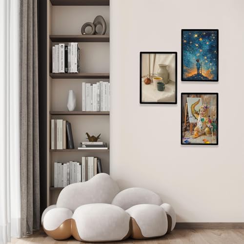 Wall-Mounted Sign Holder 8.5x11, Self-Adhesive Horizontal and Vertical - color: Black