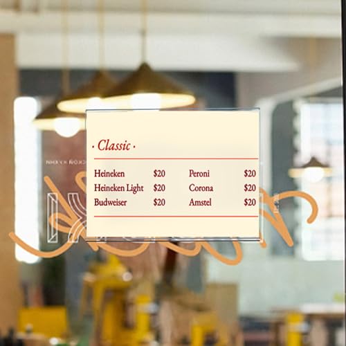 24 Pack Wall Mount Acrylic Sign Holder 2x3 Inch
