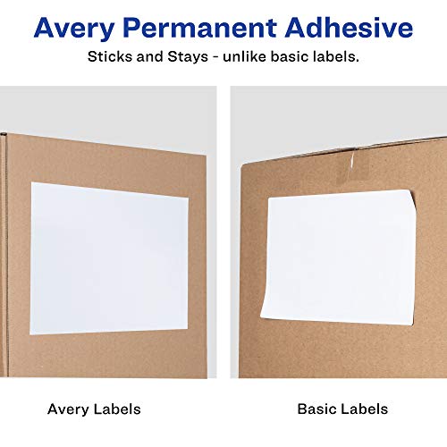Avery® Printable Shipping Labels, 5.5" x 8.5" Customizable Stickers, White, 200 Blank Mailing Labels, Great for Mailing, Shipping, Organizing, and More (8426) - style: 200 labels