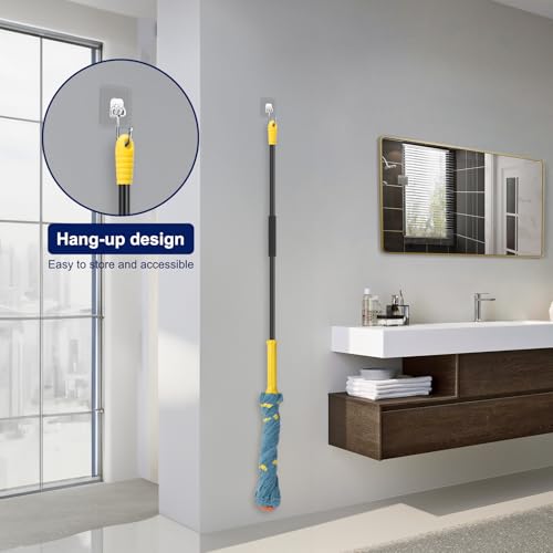 Self-Wringing Twist Mop for Floor Cleaning, Microfiber Cloth Floor mop, 57" - color: Microfiber Cloth (1 Handle & 1 Mop Head)