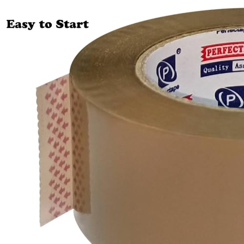 PERFECTAPE Heavy Duty Brown Packing Tape, 1.88 in x 100m, 6 Rolls - size: 6-PACK