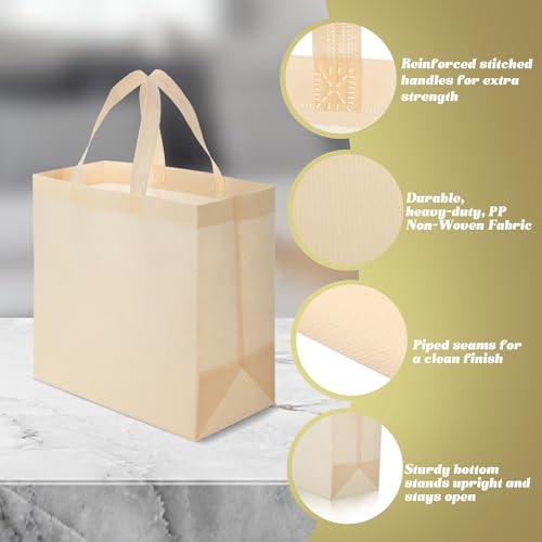 Paterr 50 Pcs Reusable Totes Bag Bulk Grocery Shopping Bags